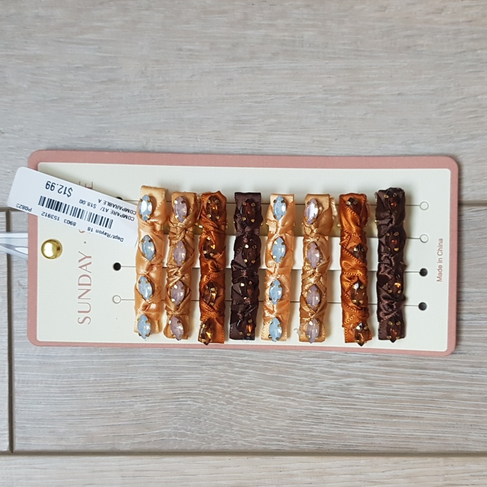 NWT Satin Hair Clips